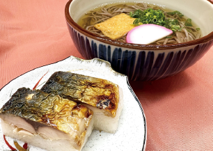 焼き鯖寿司とかけうどん・そば